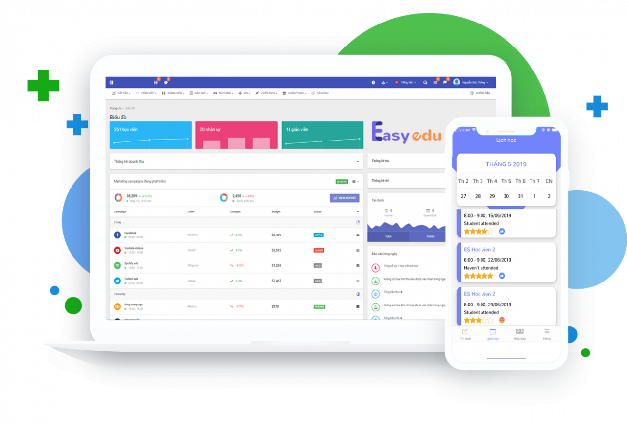 Easydayedu Phần mềm dạy học trực tuyến miễn phí Easy Learning - Easy Edu